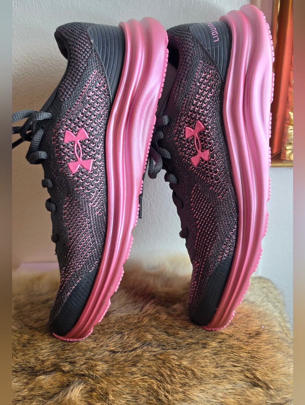 Under Armour Women’s Black & Pink Running Sneakers